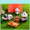 Uroczy Zestaw Rękodzieła z Żywicy Panda Do Dekoracji Miniaturowych DIY i Sceny Herbacianej
