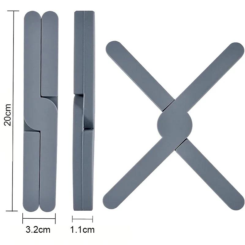 Silikon Hitzebeständiges Pad Faltbar Rutschfest Topf Pfannenmatte Tischset Geschirrteller Kreuzhalter Untersetzer Topfuntersetzer Küchenmatten