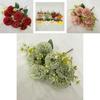 Silk Fabric 7branch Fulu Carnation Artificial Flower Bundle For Party Decoration And Photography Props