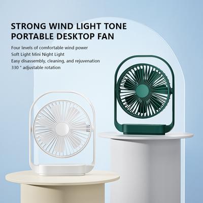 LK006 Nový Stolní Nabíjecí Malý Ventilátor Multifunkční Ultra-tichý Noční Světlo Kancelář Domov Přenosný Nabíjecí Letní Elektrický
