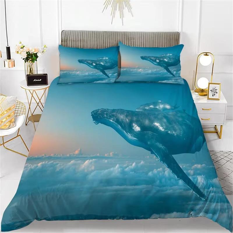 Whale Down Comforter Set Bedding Set 3-piece Comforter Cover Set 135*200cm