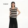 Women's Sleeveless Nautical Stripe Knit Top