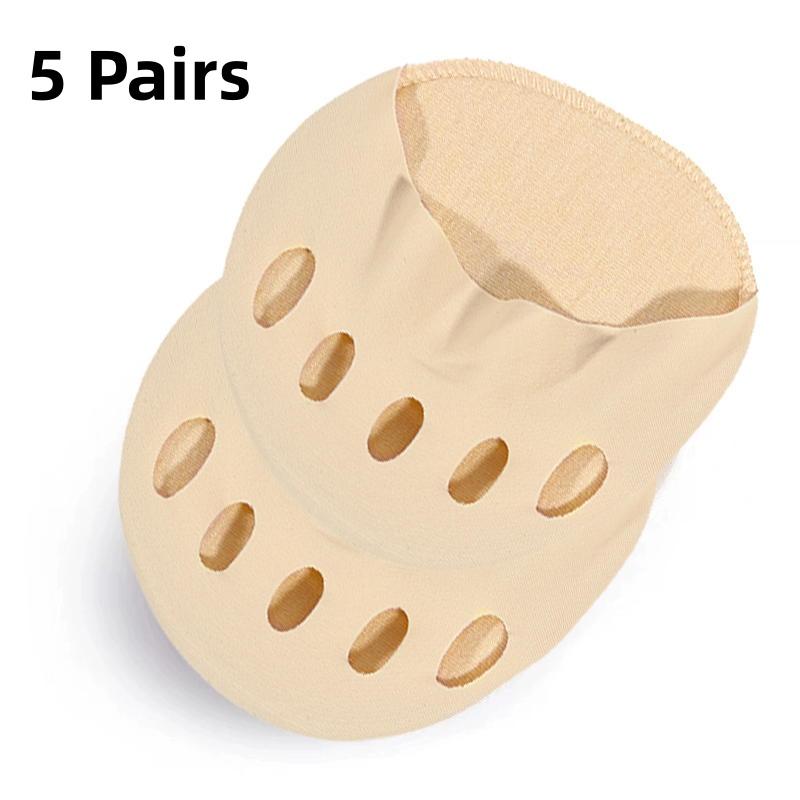 Five Toes Forefoot Pads for Women High Heels Half Insoles Foot Pain Care Absorbs Shock Socks Toe Pad Massaging Toe Pad
