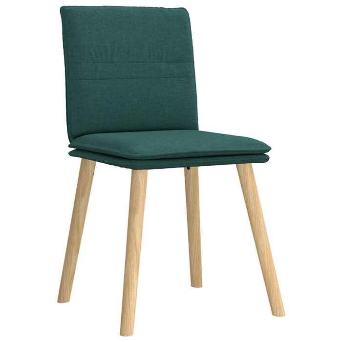 VidaXL Chaises à manger lot de 2 vert foncé tissu, chaise, chaise de salon, chaise d'accent, chaise de cuisine, siège de 4101260