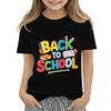 Children's Casual and Fashionable Round-Neck Printed Short-Sleeve Top for Back-to-School