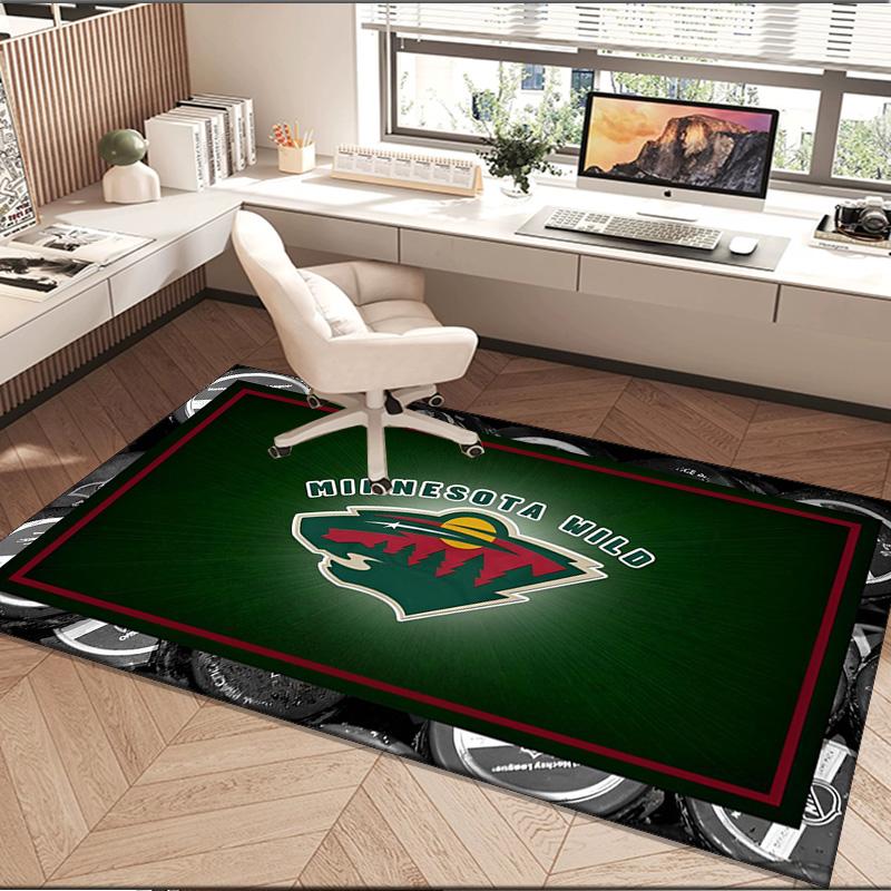 Minnesota Wild Teppich für Innen und Außen, Teppiche für Spielzimmer, Zuhause, Büros, Wohnzimmer, Heimdekoration, Weihnachts-Fan-Geschenk