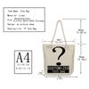 Multifunctional Rose Girl Printed Thick Rope Shoulder Beach Bag Casual Large Capacity Handbag 0247