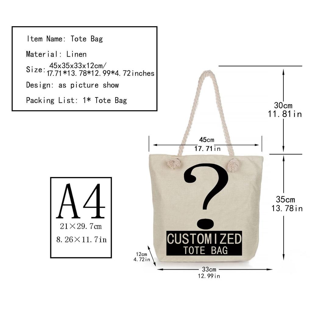 Multifunctional Rose Girl Printed Thick Rope Shoulder Beach Bag Casual Large Capacity Handbag 0247