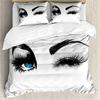 Beauty Eyelashes Duvet Cover Queen For Girls Woman Eyes Pattern Design Comforter Cover Modern Lovely Sexy Eyelashes Bedding Set