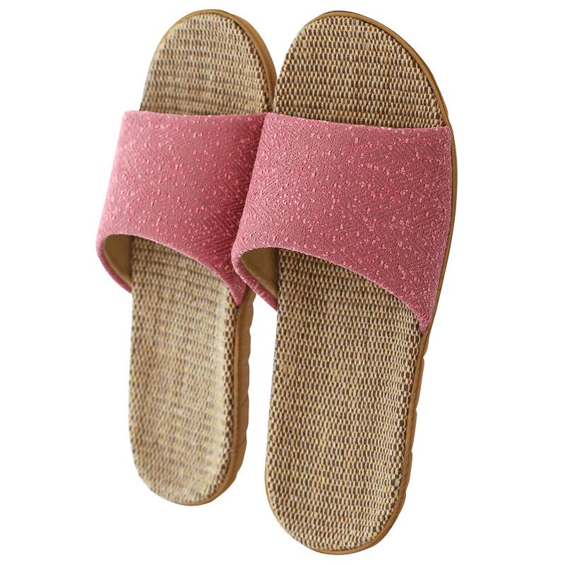 Uerkang new home cool slippers, home indoor non-slip linen slippers men's and women's slippers direct sales