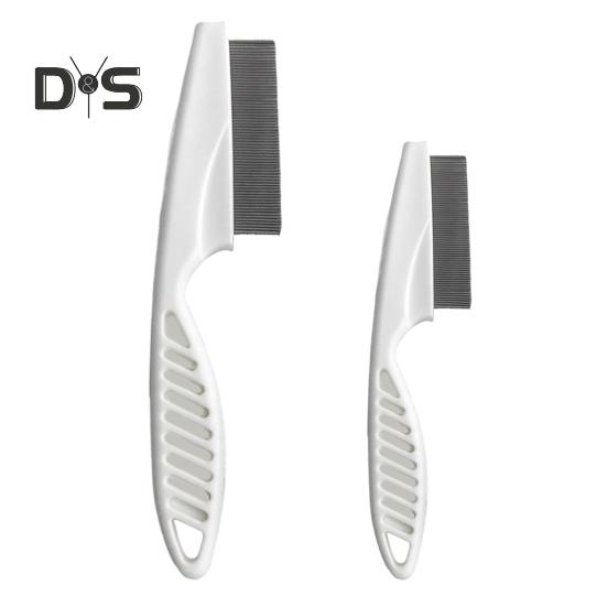 

2 шт. расческа для ухода за домашними животными, многофункциональная расческа из нержавеющей стали от блох для кошек и собак, щетка для удаления пятен от слез домашних животных для вычесывания белый