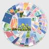 50 Scenery Oil Painting Graffiti Stickers for Children's DIY Diary, Skateboard, Phone Case, and Suitcase.