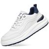 Men's Autumn & Winter Genuine Leather Sneakers - Stylish, Comfortable, Versatile, Casual White Shoes.