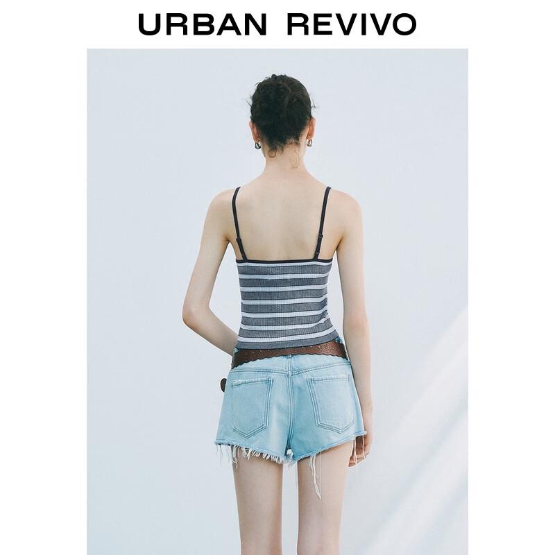 UR Damen Gestreiftes Strick-Camisole-Weste