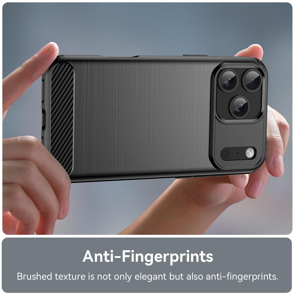 For iPhone 17 Pro Max Case with Tempered Glass WANLONFENG LS Series Brushed Texture TPU Phone Cover