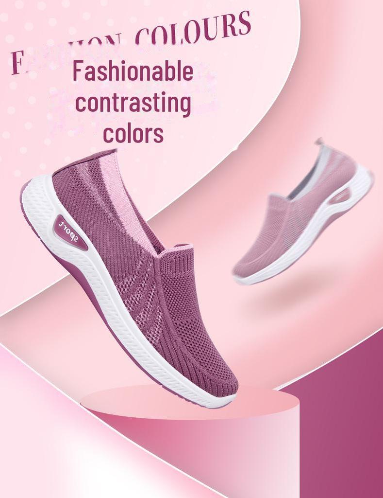 Women's Fashion Soft Sole Slip-On Casual Walking Shoes