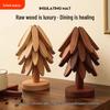 Christmas Tree Bamboo Insulation Pad: Creative Anti-Scald Pot Holder Coaster for Festive Table Decor