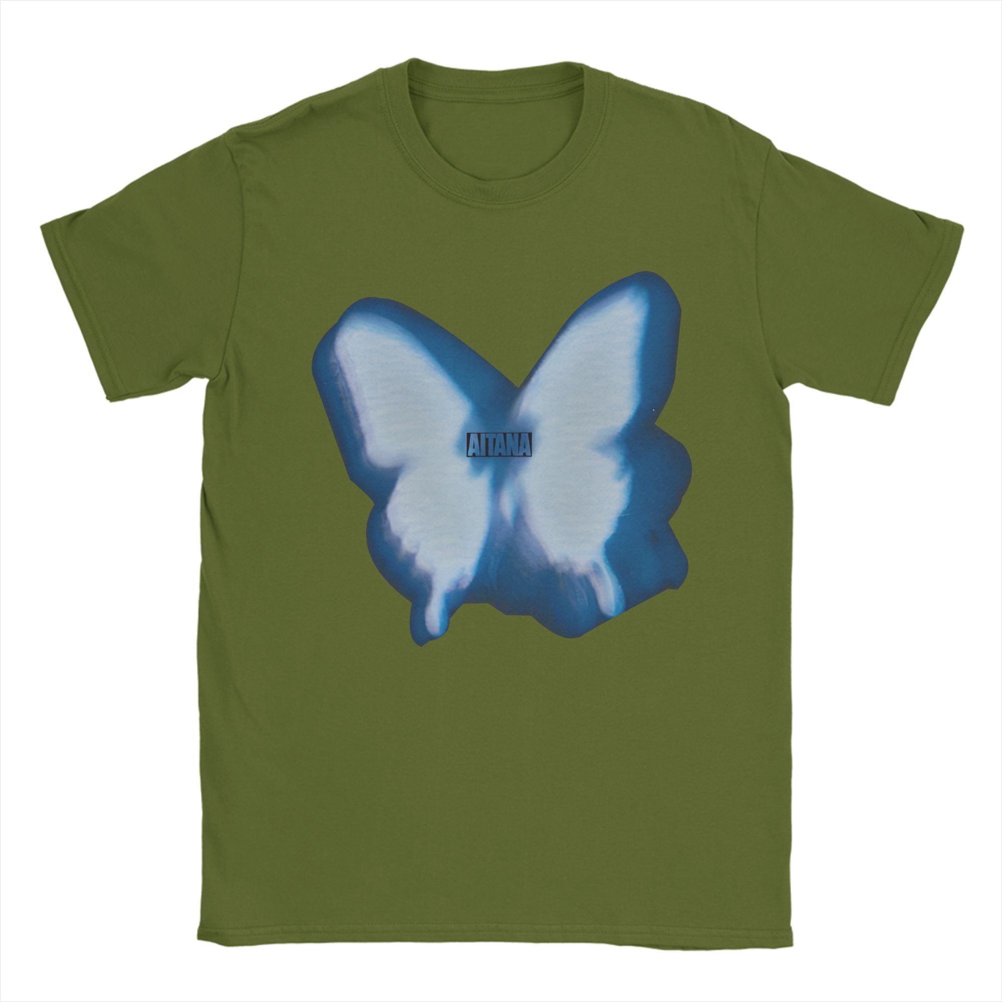 

Men s Butterfly Aitana T Shirt 100% Cotton Tops Novelty Short Sleeve Crewneck Tee Shirt Plus Size T-Shirt 4XL