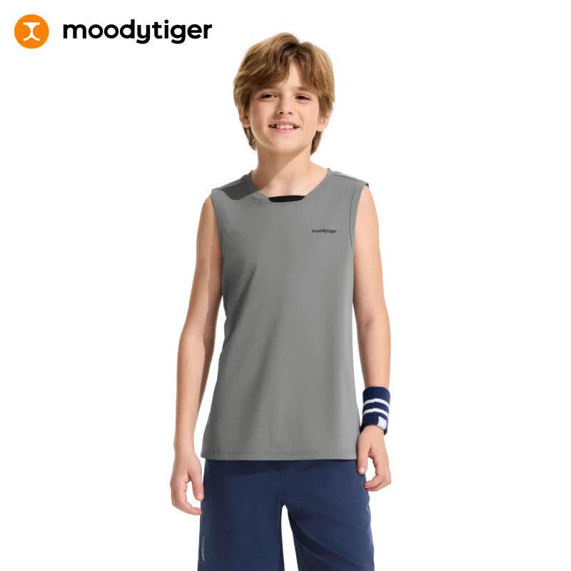 Moody Tiger Boys' Quick-Dry Sleeveless Sports Top