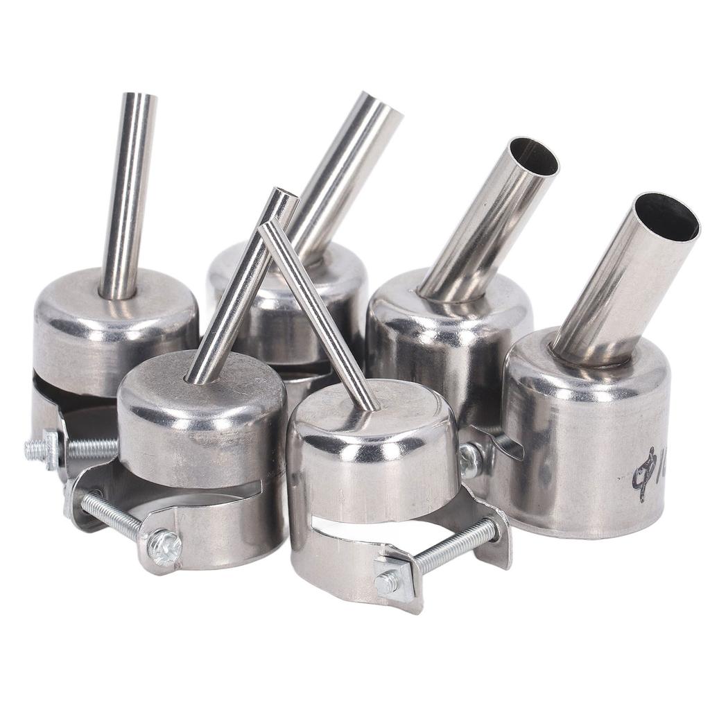 6Pcs 850 Heat Gun Nozzle Kit Aluminum Alloy 3 4 5 7 8 10mm Hot Air Gun Tips Soldering Station