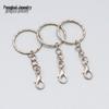 DIY Jewelry Metal Key Rings & Lobster Clasps with Embossed Flat Split Rings