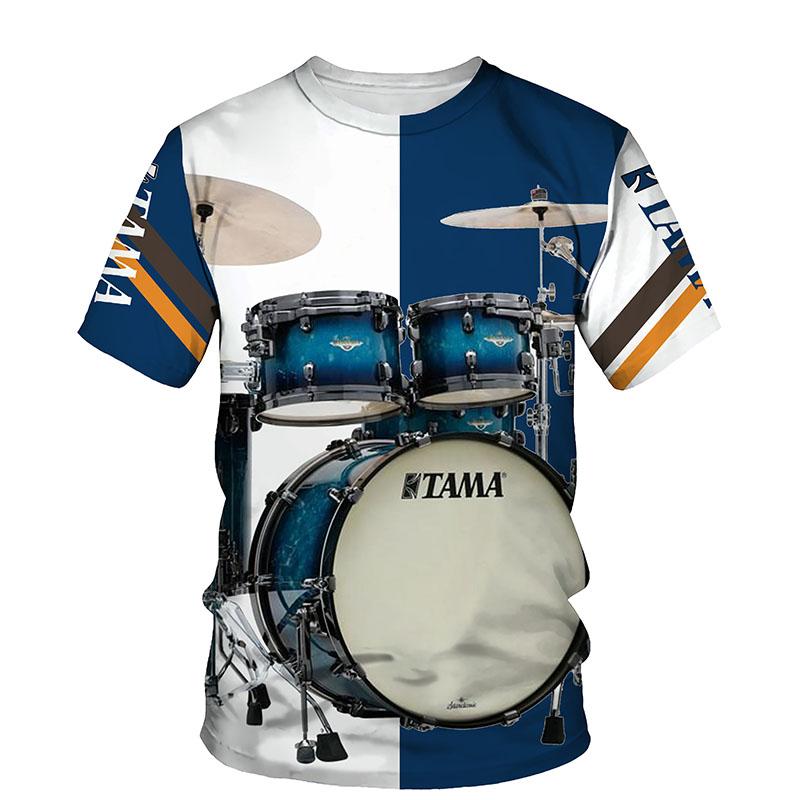 Summer Art Guitar 3D Print T-Shirts Streetwear Men Women FashionHarajuku Casual Oversized O-Neck T Shirt Tees Tops Clothing