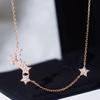 Gold-Plated S925 Sterling Silver Star Pendant Necklace - Light Luxury Korean Style for Women