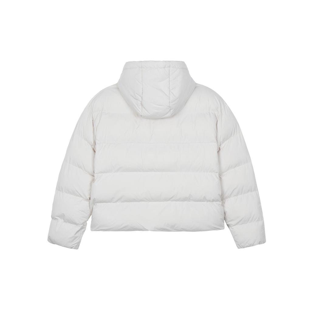 Nike Solid Color Windproof Warm Short Hooded Padded Jacket Women Outerwear White FD8291-104