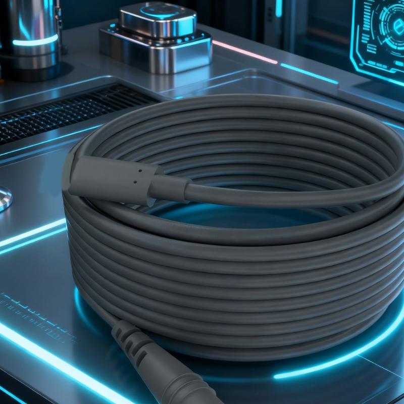 50cm-10m USB C Male To Mini DC5.5x2.1mm Female Waterproof Charging Cable for Outdoor Easy To Install Extension Cord