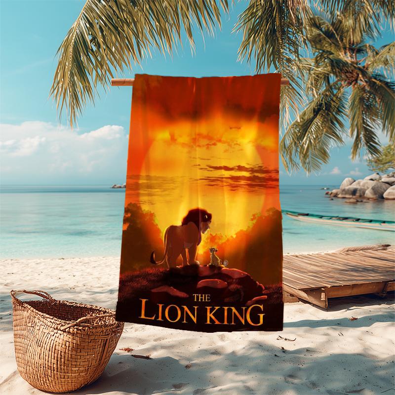 1Pc Lion Cub Explores Jungle Beach Towel Microfiber Beach Towel Thin Absorbent For Beach Swimming Yoga Bath Sports 0917269