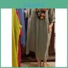 New Summer Womens Casual Solid Color Cotton Linen Dress With Pockets For Daily Wear