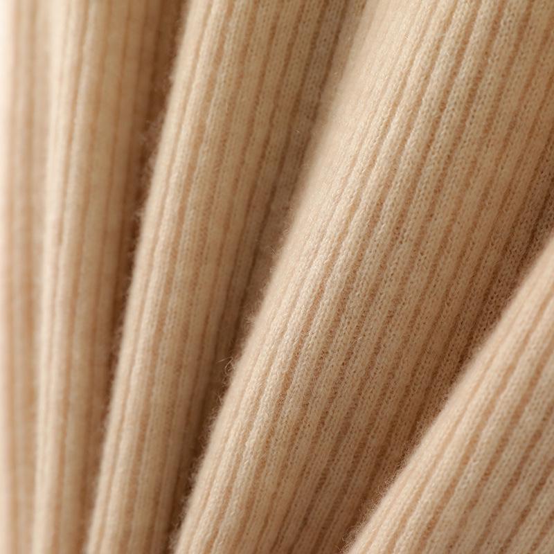 Women's U-Neck Cashmere Vest - Autumn/Winter 2023, Slim, Ribbed, Sleeveless with Wide Straps