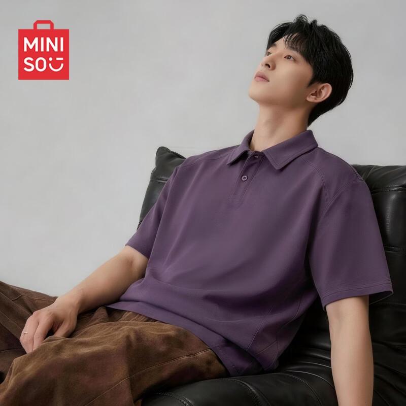 MINISO Men's Quick-Dry American Style Polo Shirt