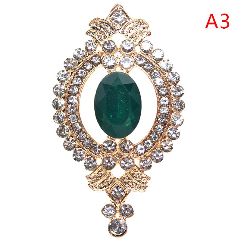 Exquisite 27*48mm Alloy Rhinestone Buttons Wedding Decoration Diy Flat Back Clothing Scrapbook Craft Supplies