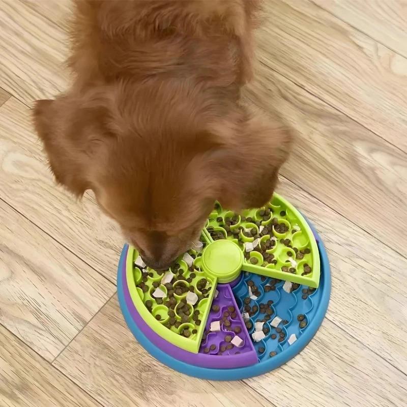 Interactive Dog Puzzle Feeder Toy Slow Eating Bowl with Detachable Layers Enrichment Game for Anxiety Relief and Mental