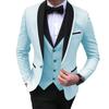 Abiti da uomo 3 pezzi Costume da festa Abiti slim fit Giacca, pantaloni e gilet per matrimonio