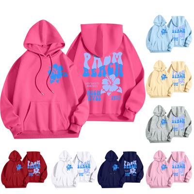 Sudaderas para adolescentes, sudaderas con capucha de manga larga con estampado de letras, sudaderas con capucha informales con cordón, lindas sudaderas de gran tamaño