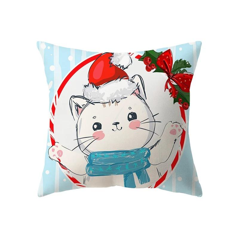 Christmas Themed Pillowcases Car Accessories Office Santa Claus Living Room Sofa Home Pillowcases