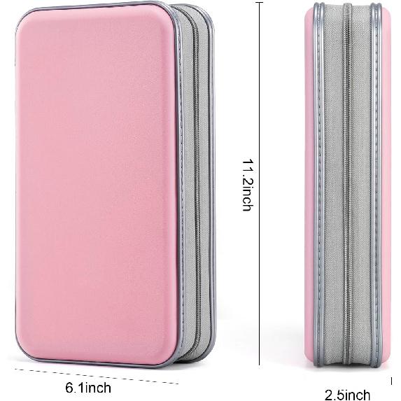 DVD Case, 96 Capacity CD Case Portable CD Holder Storage Hard Plastic DVD Wallet Holder Organizer For Car