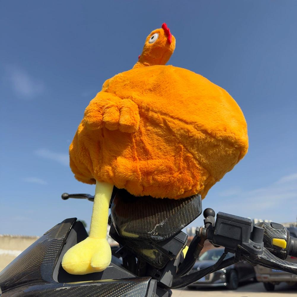 Motorrad Vollhelm Abdeckung Cartoon Plüsch Truthahn Helm Abdeckung Stoff Schutz Lustige Helm Abdeckung Motorrad Zubehör
