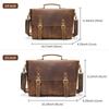 Crazy Horse Leather Business Briefcase High-end Minimalist Mailman Bag Genuine Retro Laptop