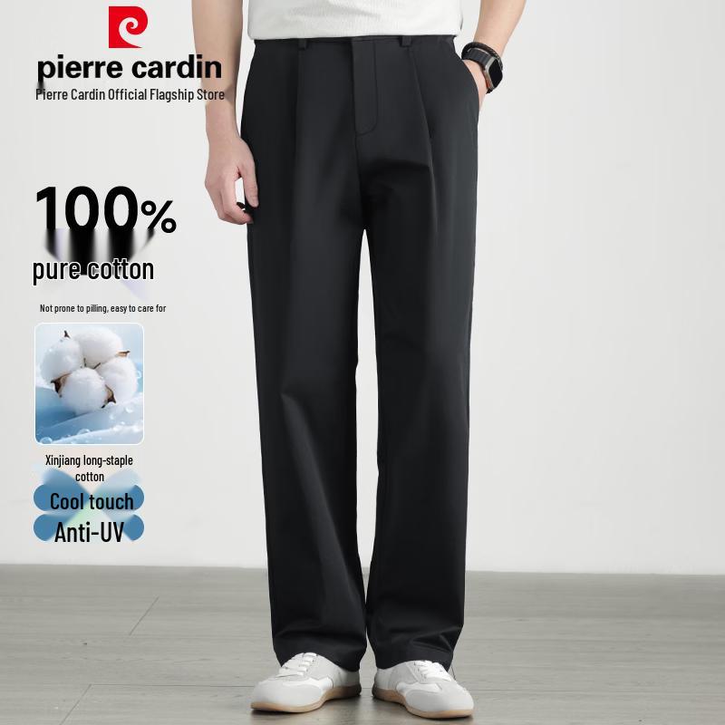 Pierre Cardin Men's 100% Cotton Straight Fit Casual Pants