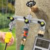 3/4 Zoll 2/3-Wege Zinklegierung Gartenschlauchverteiler Robuster Schlauchhahn Bewässerungsverbinder Verteiler für Außenhahn