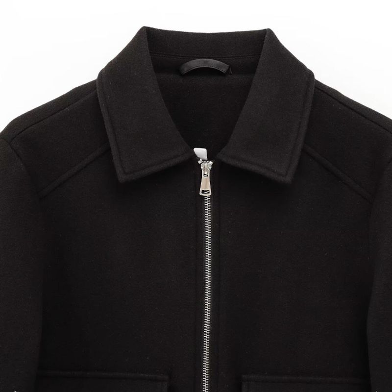 Kaslead New Women Clothes Western Style Fashion Simple Zipper Ornament Soft Jacket 3046287