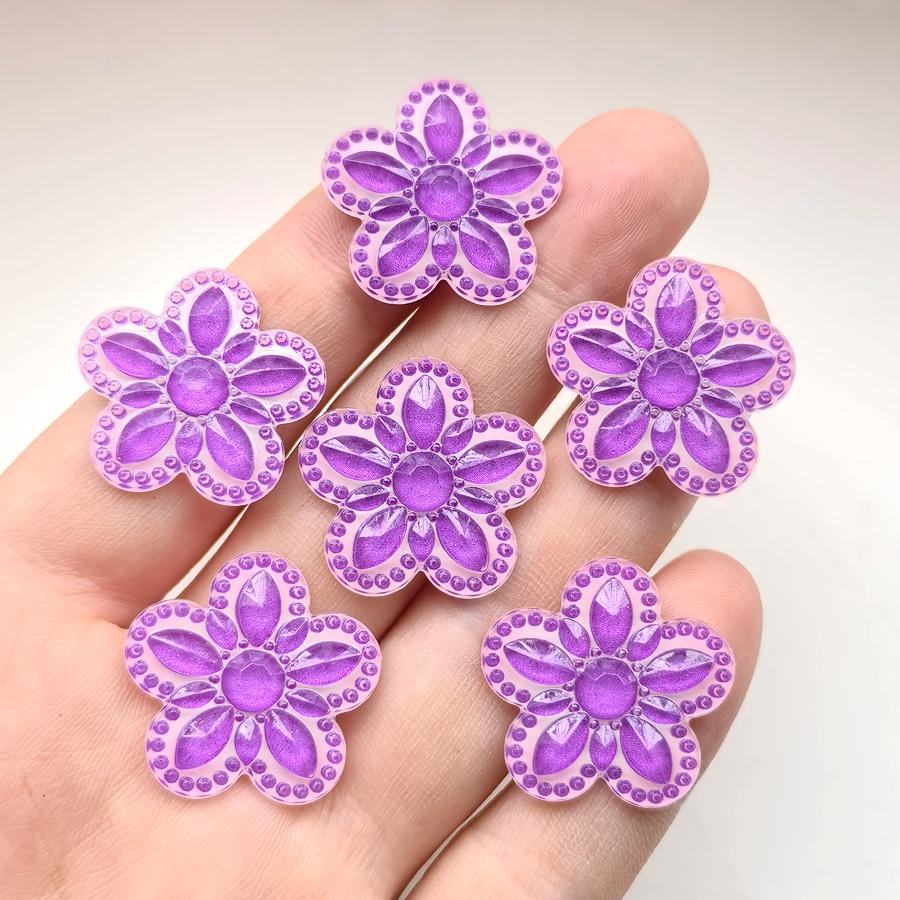 10 Pieces of Charming 25mm Flower Shaped Rhinestone, Suitable for Jewelry Making DIY Local Ear Decoration Accessories
