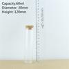12pcs long Cork In Vitro Thick Glass Bottles Wishing Bottle Glass Cork Stopper Jars Storage Container