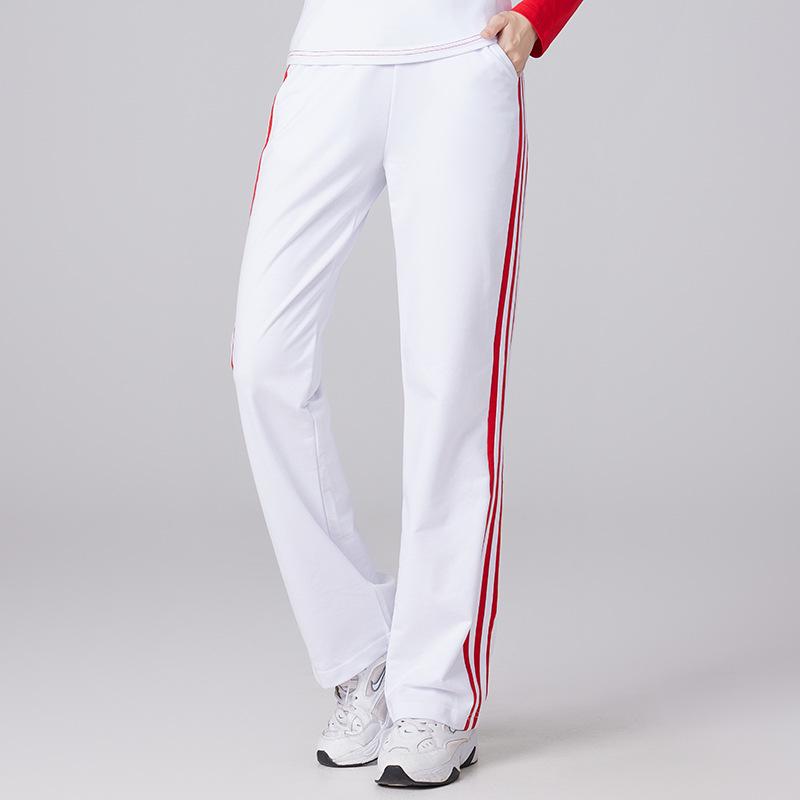 

Женские повседневные брюки для танцев Square Dance весна/осень 2024 года, большой размер, три полоски, свободный крой M (80-90 Jin)