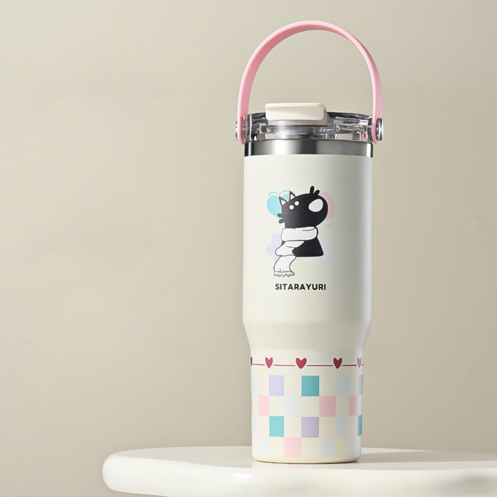 

Cartoon Prints Travel Coffee Mug Stainless Steel Vacuum Flask New Insulated Water Bottle 06
