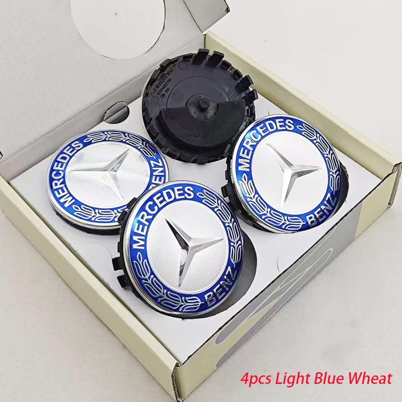 4Pcs 75mm Car Floating Wheel Center Hubcaps For Mercedes Benz W204 205 A B C E S CLA CLK ML GLK GLA GLB GLC CLA AMG Accessories