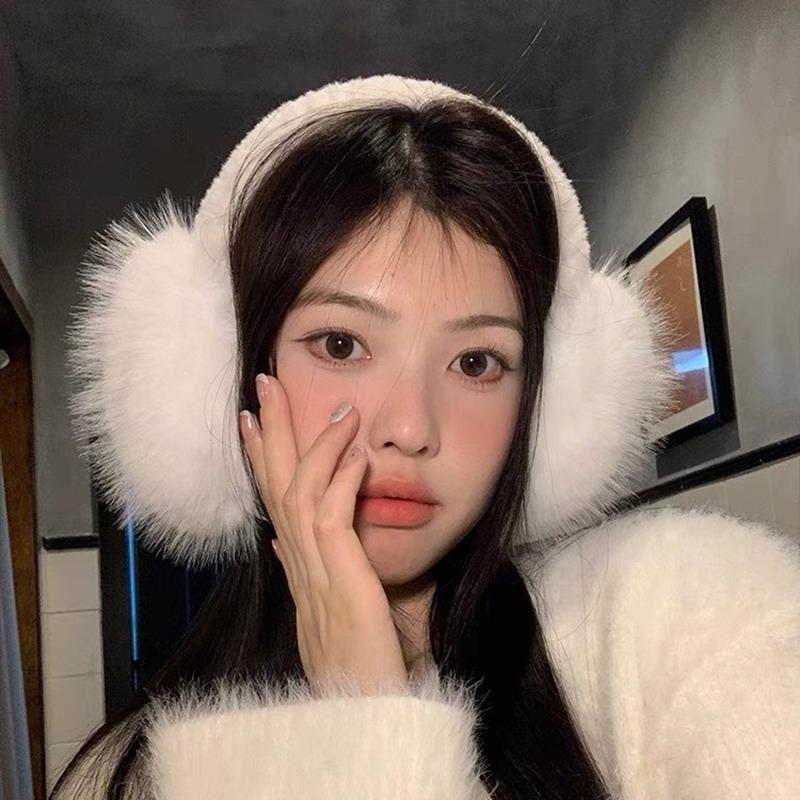 Protection Soft Faux Fur Ear Warmer Winter Earmuffs For Women Men Solid Color Earflap Outdoor Cold Ear-Muffs Ear Cover